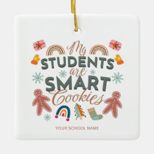 Meine Schüler sind kluge Köpfe Weihnachtslehrer Keramikornament