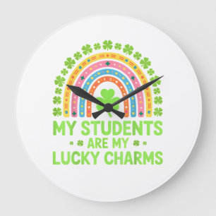 Meine Schüler sind meine Glücksbringer Lehrer St. Große Wanduhr