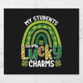 Meine Schüler sind meine Glücksbringer St. Patrick Bierflaschenetikett (Einzelnes Label)