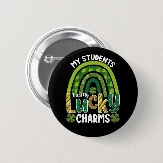 Meine Schüler sind meine Glücksbringer St. Patrick Button (Vorne & Hinten)