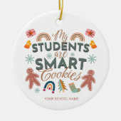Meine Schüler sind Smart Cookies Boho Weihnachten Keramik Ornament (Vorne)