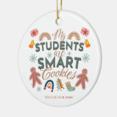 Meine Schüler sind Smart Cookies Boho Weihnachten Keramik Ornament (Links)