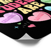 Meine Schüler sind Valentinstag-Süßigkeiten Poster (Ecke)