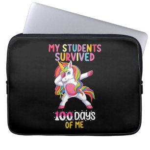 Meine Schüler überlebten 100 Tage von mir Schulleh Laptopschutzhülle