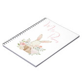 Meine Schwangerschaft Pink Bunny Rabbit Skript-Fot Notizblock (Linke Seite)