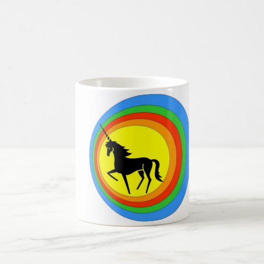 MEINE SCHWARZE UNICORN-TASSE. KAFFEETASSE (Mittel)