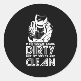 Meine Schweißnähte sind sauber Runder Aufkleber