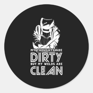 Meine Schweißnähte sind sauber Runder Aufkleber