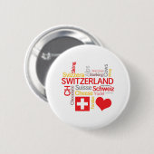 Meine Schweizer Lieblingssachen lustig Button (Vorne & Hinten)