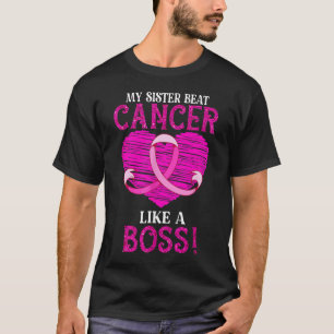 Meine Schwester Beat Rosa Brustkrebs Schleife Surv T-Shirt