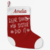 Meine Schwester hat den Weihnachtsbrief Niedlich Kleiner Weihnachtsstrumpf (Vorderseite)