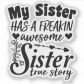 Meine Schwester hat ein Phantastisches, unbekannte Aufkleber (Vorderseite)