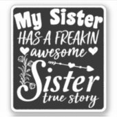 Meine Schwester hat ein Phantastisches, unbekannte Aufkleber (Vorderseite)