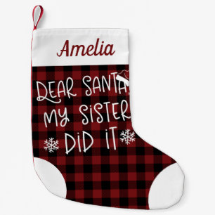 Meine Schwester hat es süß lustig gemacht Kleiner Weihnachtsstrumpf