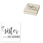 Meine Schwester hat Whiskers Typografie Gummistempel (Stempel)