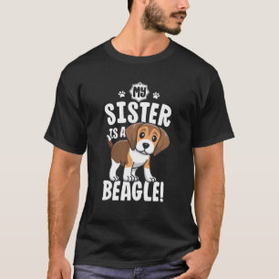Meine Schwester ist Beagle Kinder Beagle Girl Dog T-Shirt