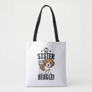 Meine Schwester ist ein Beagle Shirt Kinder Beagle Tasche