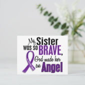 Meine Schwester ist ein Engel-Pankreaskrebs Postkarte (Stehend Vorderseite)