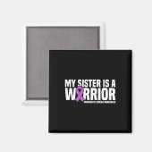 Meine Schwester ist ein Krieger-Bauchspeicheldrüse Magnet (Vorderseite/Rückseite)