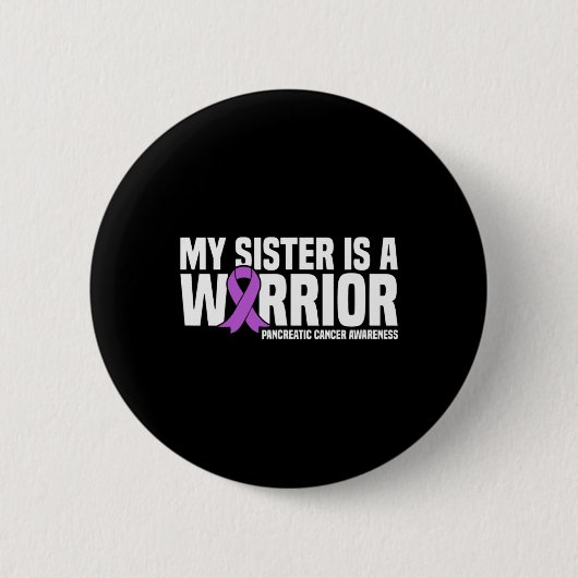 Meine Schwester ist ein kriegerisches Bauchspeiche Button (Vorderseite)