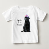 Meine Schwester ist ein schwarzes Labor - ein schw Baby T-shirt (Vorderseite)