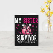 Meine Schwester ist ein Überlebender zur Unterstüt Karte (Gelbe Blume)
