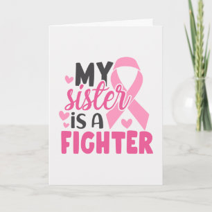 Meine Schwester ist eine fechtbare rosa Schleife Karte