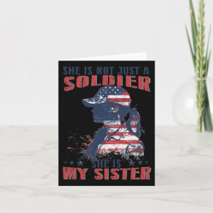 Meine Schwester ist Soldat beim 4. Juli Patrio Karte