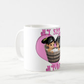 Meine Schwester, meine BESTE FREUNDIN Bath Kaffeetasse (Vorderseite Links)