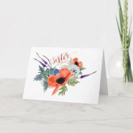 Meine Schwester, meine Freundin, Blume Karte