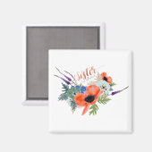 Meine Schwester, meine Freundin Blume Magnet (Vorderseite/Rückseite)