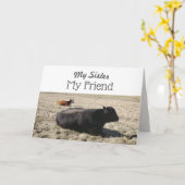 Meine Schwester, meine Freundin, Geburtstagskarte Karte (Gelbe Blume)