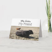 Meine Schwester, meine Freundin, Geburtstagskarte Karte (Vorderseite)