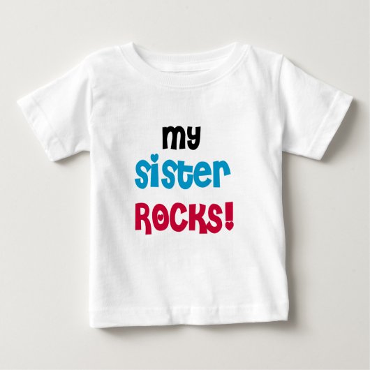 Meine Schwester Rocks Baby T-shirt (Vorderseite)