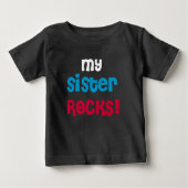 Meine Schwester Rocks Baby T-shirt (Vorderseite)