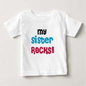 Meine Schwester Rocks Baby T-shirt (Vorderseite)