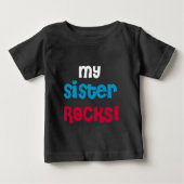Meine Schwester Rocks Baby T-shirt (Vorderseite)