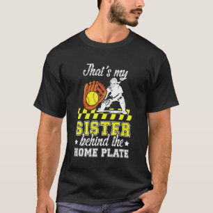 Meine Schwester Softball Catcher Bruder eines Soft T-Shirt
