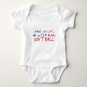 Meine Schwester spielt Softball Baby Strampler