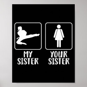 Meine Schwester Taekwondo-Schwester Taekwondo-Kämp Poster