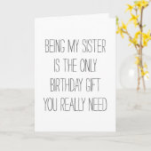 Meine Schwester zu sein ist das einzige Geschenk, Karte (Gelbe Blume)