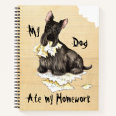 Meine Scottie Ate Meine Hausaufgaben Notizbuch (Vorderseite)