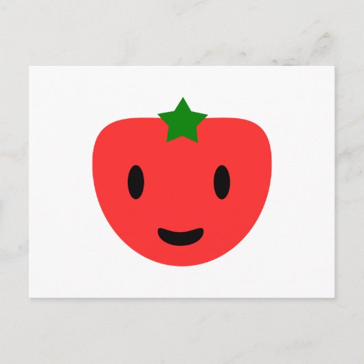 Meine sehr glückliche Tomate Postkarte (Vorderseite)