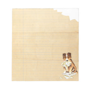 Meine Sheltie aß meine Hausaufgaben Notizblock