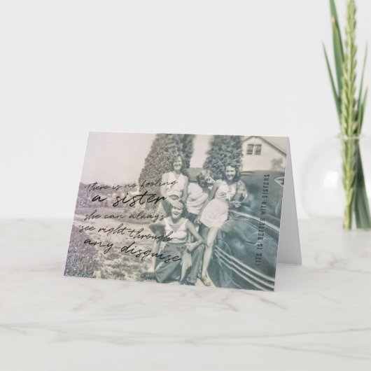 MEINE SISTER-Grußkarte Dankeskarte (Vorderseite)