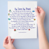 Meine SISTER Mein Freund Gedicht mit Grafik Flyer (Hand)