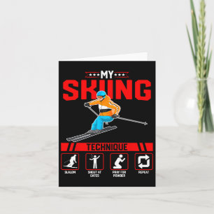 Meine Skitechnik - Funny Ski Snowboard Lover Sn Karte