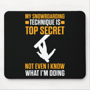 Meine Snowboardtechnik ist hochgeheimer Sonnensche Mousepad