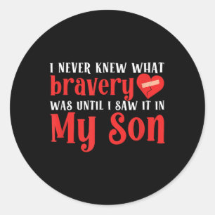 Meine Sohn Chd Warrior Mutter angeborene Herzerkra Runder Aufkleber