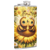 Meine Sonnenblume Biene Flachmann (Rechts)